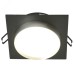 Светильник потолочный встраиваемый, 15W 230V GX53, черный + серебро, квадрат, без лампы, DL506