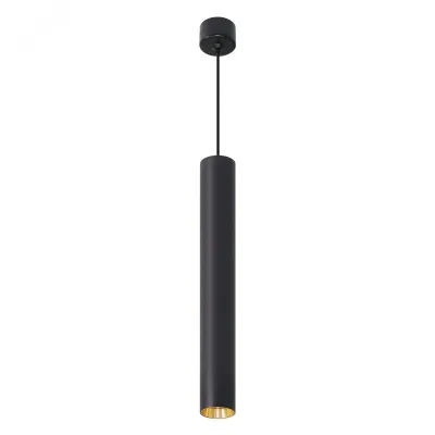 Светильник потолочный на подвесе MR11 35W, 230V, черный + золото, D40*H250 ML1018