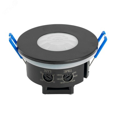 Датчик движения и освещенности 1200W 8m 120°(гориз.) 360°(верт.) чёрный, SEN55, артикул 51577