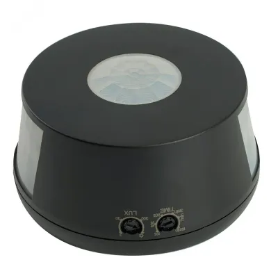 Датчик движения и освещенности 2000W 30m  360°(верт.) чёрный SEN19