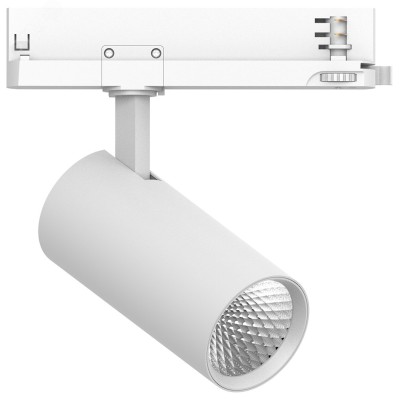 Светильник трековый светодиодный на шинопровод 20W, 1800 Lm, 4000К, 35 градусов,белый, 3х фазный,  AL147 со встроенным драйвером