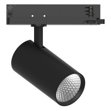 Светильник трековый светодиодный на шинопровод 30W, 2700 Lm, 4000К, 35 градусов,черный, 3х фазный,  AL147 со встроенным драйвером