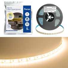 Лента светодиодная, 180SMD(2835)/m 17W/m 12V 5m 3000К, LS626 FERON