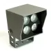 Светодиодный прожектор,  65*75*125mm, IP66 4W AC220-240V, красный, LL-895, квадрат