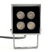 Светодиодный прожектор,  65*75*125mm, IP66 4W AC220-240V, красный, LL-895, квадрат