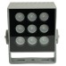 Светодиодный прожектор, 90*90*150mm, IP66 9W AC220-240V, 2700K, LL-896, квадрат