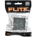 FLITE Выключатель 2-клавишный 10А ВС12-1-0-ФлМА мокрый асфальт IEK