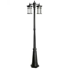 Светильник садово-парковый, 2*60W 230V E27 IP44 черный, PL768