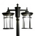 Светильник садово-парковый, 2*60W 230V E27 IP44 черный, PL768