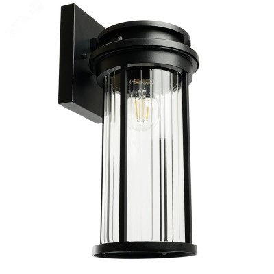 Светильник садово-парковый 40W 220-240V E27 черный (на стену вниз) PL781