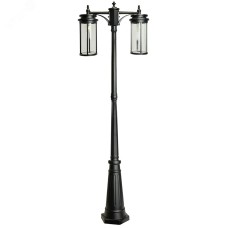Светильник садово-парковый, 2*40W 220-240V E27 черный (столб) PL788