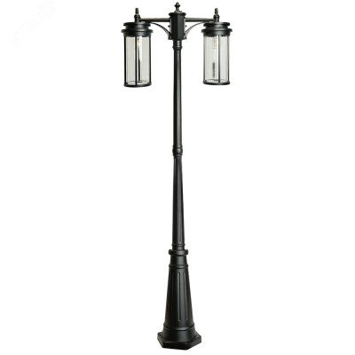 Светильник садово-парковый, 2*40W 220-240V E27 черный (столб) PL788