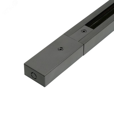 Шинопровод для трековых светильников,черный, 1м,  в наборе токоввод, заглушка, крепление, CAB1007