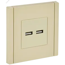 FORTE&PIANO Розетка USB A+A 3,1А FP449 ваниль IEK