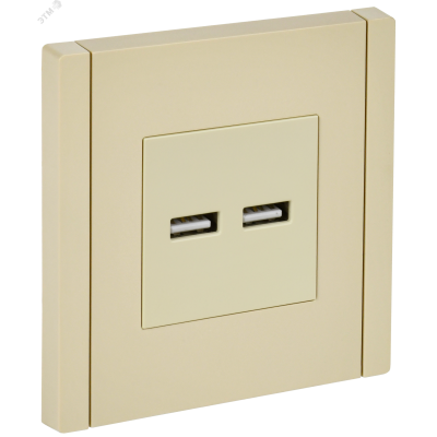 FORTE&PIANO Розетка USB A+A 3,1А FP449 ваниль IEK