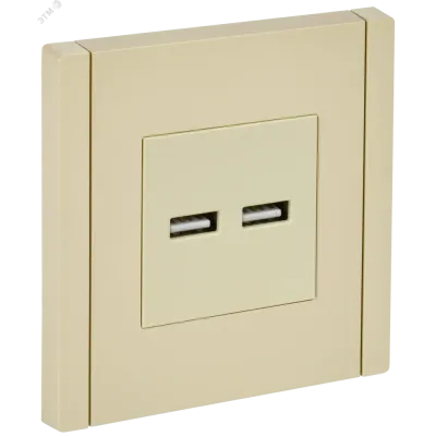 FORTE&PIANO Розетка USB A+A 3,1А FP449 ваниль IEK