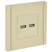FORTE&PIANO Розетка USB A+A 3,1А FP449 ваниль IEK