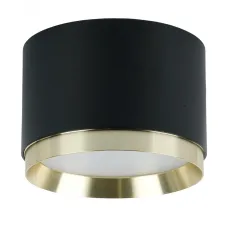 Светильник потолочный 12W,  230V, GX53,  черный + золото HL459