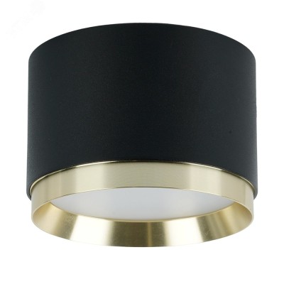 Светильник потолочный 12W,  230V, GX53,  черный + золото HL459