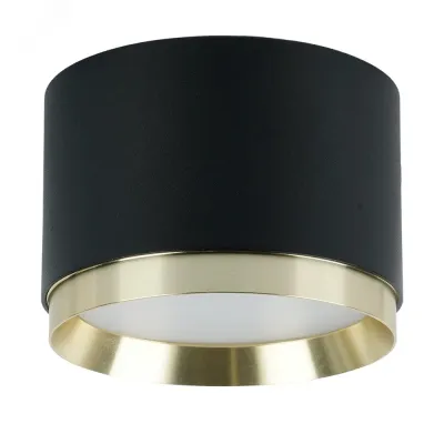 Светильник потолочный 12W,  230V, GX53,  черный + золото HL459
