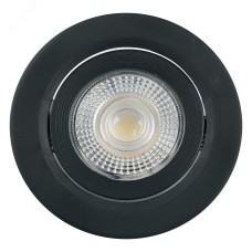 "Светильник встраиваемый светодиодный 7W, 4000K, 560Lm, черный, ""круг"", AL540"
