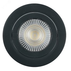 "Светильник встраиваемый светодиодный 12W, 4000K, 960Lm, черный, ""круг"", AL540"