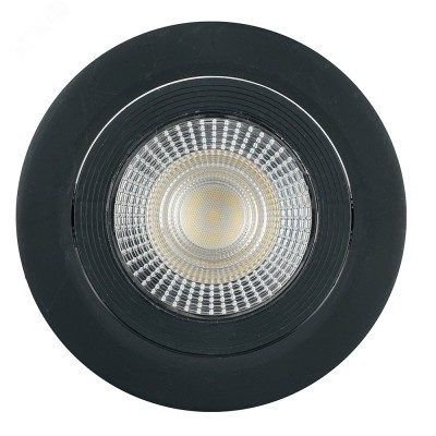 "Светильник встраиваемый светодиодный 12W, 4000K, 960Lm, черный, ""круг"", AL540"