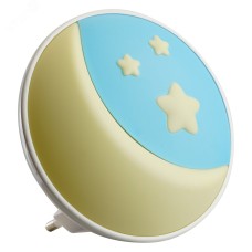 "Светильник-ночник ""Луна"" с датчиком освещенности 4LED 0,6W 220V желтый, FN1173"