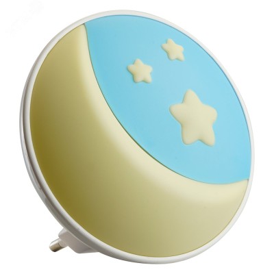"Светильник-ночник ""Луна"" с датчиком освещенности 4LED 0,6W 220V желтый, FN1173"