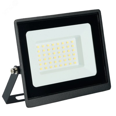 Прожектор светодиодный 2835 SMD 50W 6400K IP65  AC175-265V/50Hz, черный, LL-935