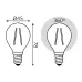 Лампа Gauss Filament Elementary Шар 12W 750lm 4100К Е14 LED 1/10/100