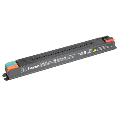 LB006 Трансформатор  для светодиодной ленты с диммированием 60W 24V IP20 , клипсы