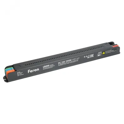 LB006 Трансформатор  для светодиодной ленты с диммированием 300W 24V IP20 , клипсы