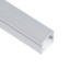 CAB243 Профиль накладной 10х10мм, алюминиевый , серебро, 2м( в комплекте 2 заглушки, 4 крепежа)