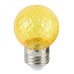 Лампа светодиодная, (1W) 230V E27 желтый G45 прозрачная, LB-385