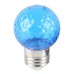 Лампа светодиодная, (1W) 230V E27 синий G45 прозрачная, LB-385