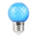 Лампа светодиодная, (1W) 230V E27 синий G45 прозрачная, LB-385