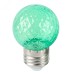 Лампа светодиодная, (1W) 230V E27 зеленый G45 прозрачная, LB-385