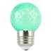 Лампа светодиодная, (1W) 230V E27 зеленый G45 прозрачная, LB-385
