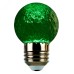 Лампа светодиодная, (1W) 230V E27 зеленый G45 прозрачная, LB-385