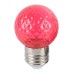 Лампа светодиодная, (1W) 230V E27 красный G45 прозрачная, LB-385