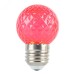 Лампа светодиодная, (1W) 230V E27 красный G45 прозрачная, LB-385