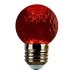 Лампа светодиодная, (1W) 230V E27 красный G45 прозрачная, LB-385