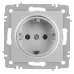 Розетка Intro Accent 6-202-03 2P+E Schuko, 16А-250В, IP20, СУ, алюминий
