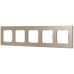 Рамка для розеток и выключателей ЭРА Серия 12 12-5205-04 на 5 постов, Эра Классик, шампань