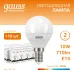 Лампа Gauss Elementary Шар 10W 710lm 3000K Е14 LED 1/10/100