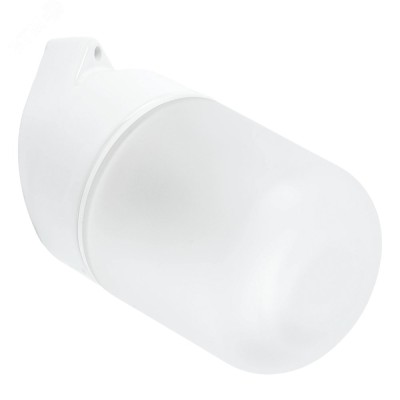 Светильник НББ 01-60-102 129х152х89мм, E27 max 60Вт, наклонный керам. корпус, стекло, IP65, белый