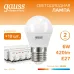 Лампа Gauss Elementary Шар 6W 420lm 3000K Е27 LED 1/10/100