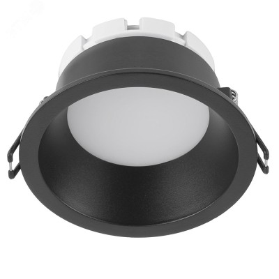 Светильник потолочный встраиваемый, 15W 230V GX53, черный, круг, без лампы, DL512