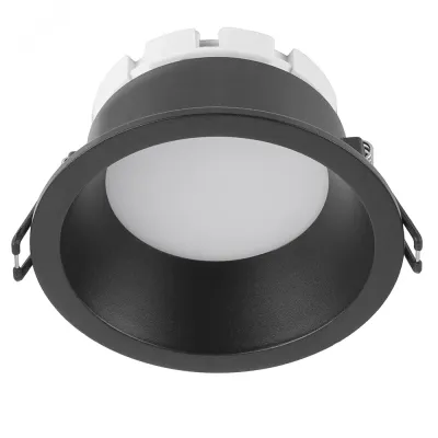 Светильник потолочный встраиваемый, 15W 230V GX53, черный, круг, без лампы, DL512
